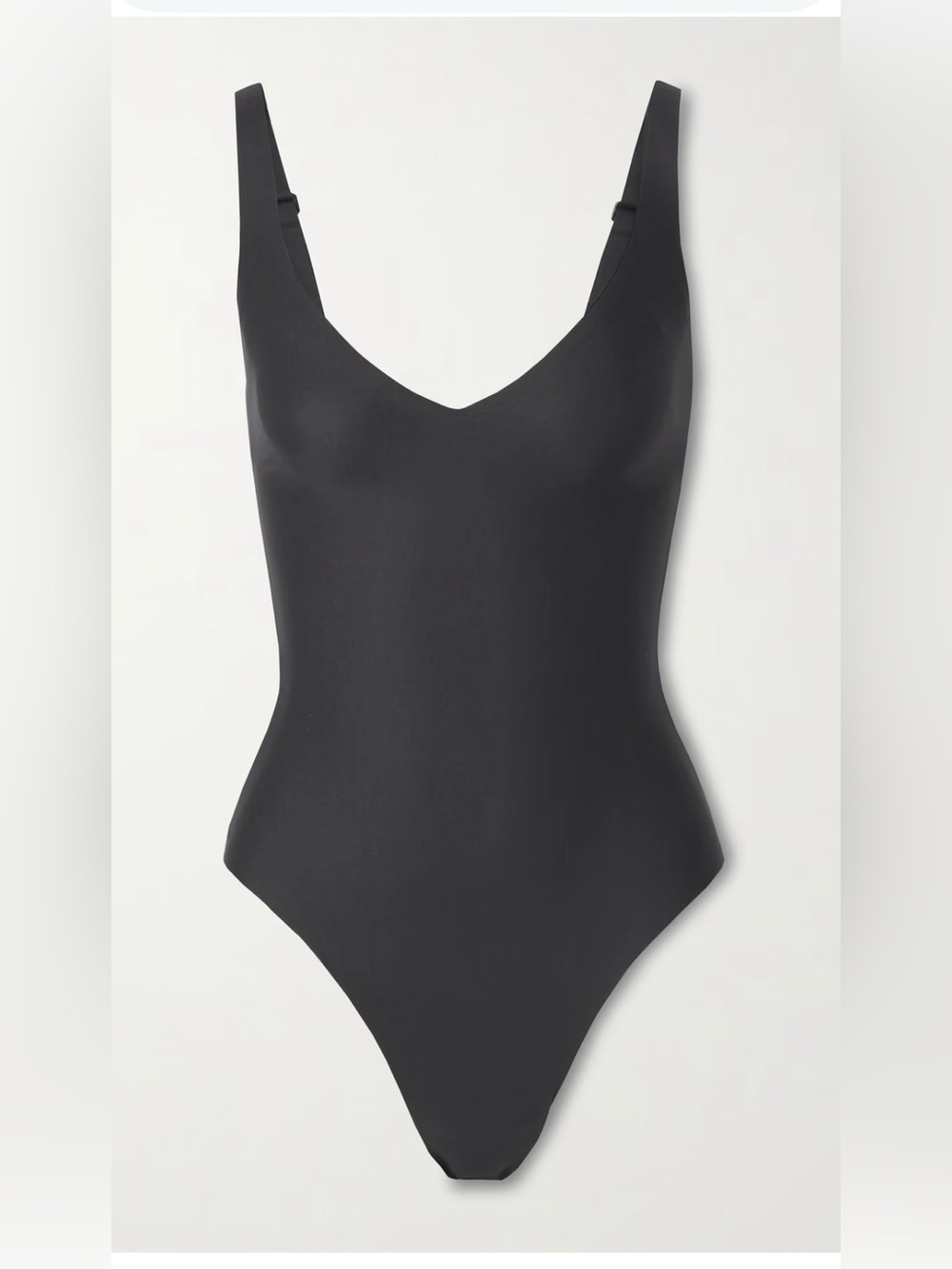 SKIMS Black Naked Plunge Thong Bodysuit